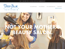 Tablet Screenshot of deepbluehairstudio.com